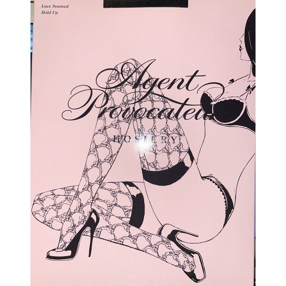 Agent Provocateur Pegasus Lace Seamed Hold Up Color Black Size 38112 - 10 - Picture 3 of 4